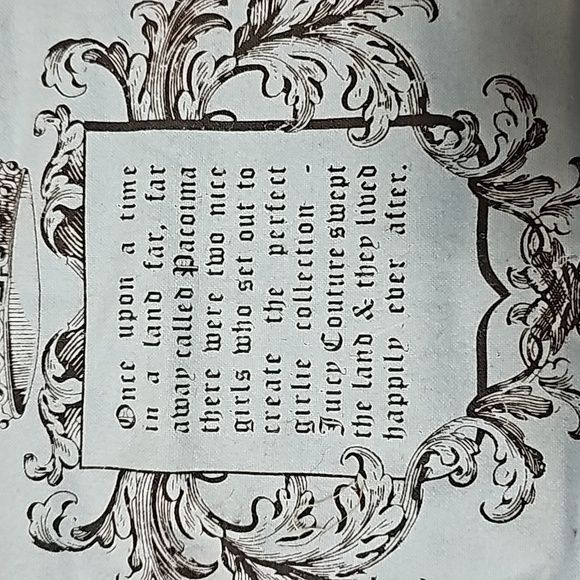 EW VINTAGE Juicy Couture Baby Blue Drawstring Dust Bags with Leather Hearts - Picture 4 of 6